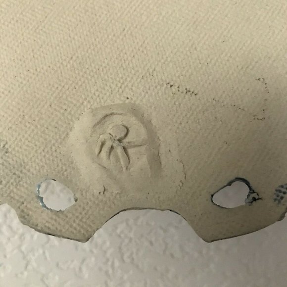 Artisan Blue and Green Sculpted Peacock Funky Ceramic Wall Decor Handmade Signed - Picture 5 of 6